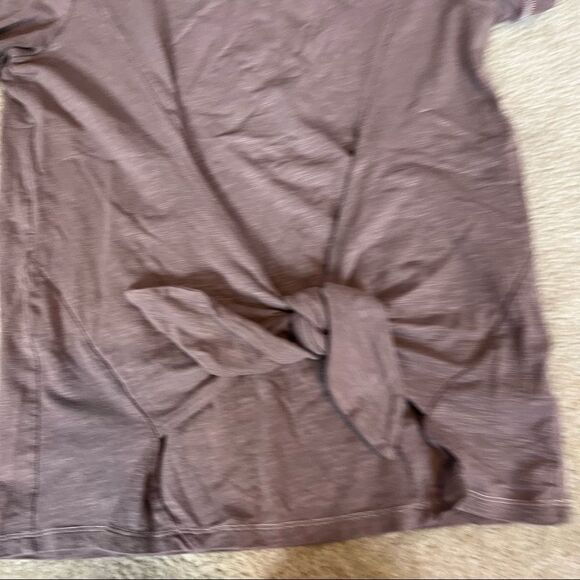 Any Body Oversized Tie front Tee Brown women's size XXS - Picture 3 of 10